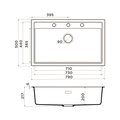 Кухонная мойка Omoikiri Sintesi 79-GB Artceramic, графит 4997135