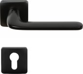 Ручка дверная Colombo RoboquattroS, 52x52, с накладкой для англ.замка, чёрный матовый ID51RY neromat