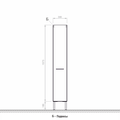 Verona AREA Шкаф-пенал напольный, ширина 30см, дверца, петли справа, артикул AR311R
