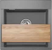 Кухонная мойка Granula Estetica ES-5201, 520x500, кварц, Графит 5201, ГРАФИТ