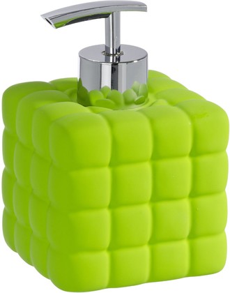Дозатор для жидкого мыла Wenko Cube настольный, керамика, зелёный 20452100