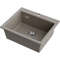 Кухонная мойка Omoikiri Omishima 60 DG Matt Natceramic, врезной монтаж, dust grey матовый 4997544