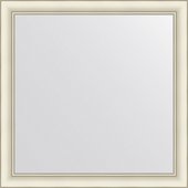 Зеркало Evoform Definite 74x74, в багетной раме, белый с серебром 60мм BY 7621