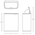 Мусорный бак Brabantia Bo Touch Bin 60л, тёмно-серый 233623