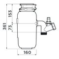 Измельчитель пищевых отходов Omoikiri Nagare Light, фиолетовый 4995057