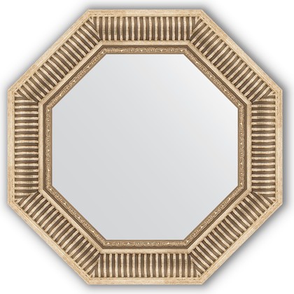 Зеркало Evoform Octagon 578x578 в багетной раме 93мм, серебряный акведук BY 3814