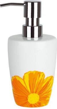 Дозатор для жидкого мыла Spirella Darwin Big Flower настольный, керамика, белый 1011833