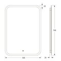 Зеркало с матированием и LED-подсветкой Defesto, 21W, 50x70см, ИК-выключатель, тёплый белый свет DF 3814R