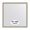 Зеркало Evoform Definite 710x710 в багетной раме 41мм, мельхиор BY 1020