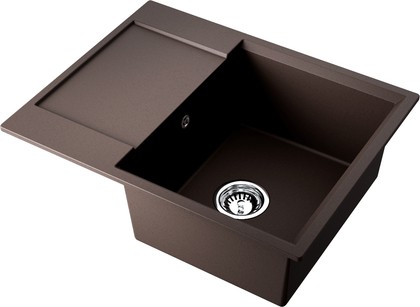 Кухонная мойка Omoikiri Daisen-65 WH с крылом, Artgranit, espresso 4997496