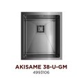 Кухонная мойка Omoikiri Akisame 38-U-GM, без крыла, вороненая сталь 4993106