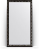 Зеркало Evoform Exclusive Floor 1100x1990 пристенное напольное, с фацетом, в багетной раме 81мм, чёрный ардеко BY 6148