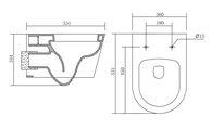 Унитаз подвесной Aquatek Бетта, безободковый, сиденье с механизмом плавного закрывания, крепёж AQ1253W-00