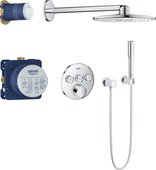 Душевая система Grohe SmartControl верхний и ручной душ, смеситель, хром 34709000