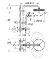 Душевая система Grohe Tempesta 250, термостат для ванны, хром 26672001