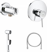 Смеситель с гигиеническим душем Grohe BauClassic встраиваемый, хром 124434