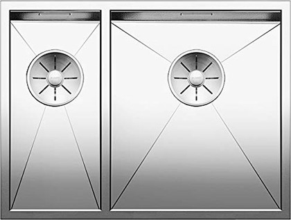 Кухонная мойка Blanco Zerox 340/180-IF, чаша справа, отводная арматура, полированная сталь 521612