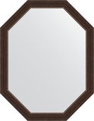 Зеркало Evoform Polygon 710x910 в багетной раме 62мм, палисандр BY 7068