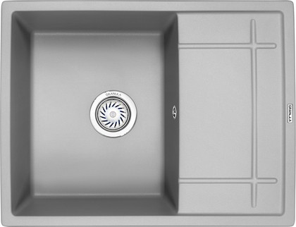 Кухонная мойка Granula 6501, 655x500, накладная, с крылом, кварц, Алюминиум 6501, АЛЮМИНИУМ