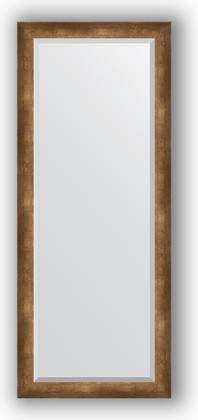 Зеркало Evoform Exclusive 620x1520 с фацетом, в багетной раме 66мм, состаренная бронза BY 1188