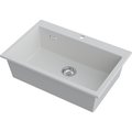 Кухонная мойка Omoikiri Omishima 76 WH Matt Natceramic, врезной монтаж, белый матовый 4997551