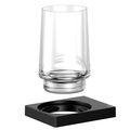 Держатель стакана Keuco Edition 11, в комплекте с хрустальным стаканом, чёрный матовый 11150 379000