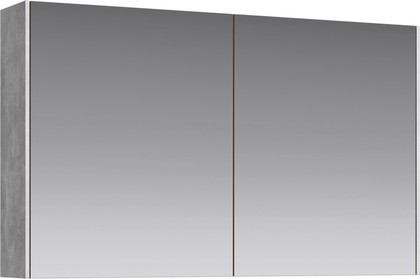 Зеркальный шкаф Aqwella Mobi 100см, бетон светлый MOB0410+MOB0717BS