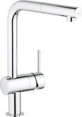 Смеситель для кухни однорычажный с выдвижным изливом, хром Grohe MINTA 32168000