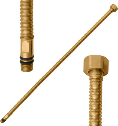 Гибкая подводка смесителя RAV Slezak, M10x1 x G1/2", длина 35см, cильфоновая стальная, 1шт, золотистый крацованный IT0012ZK