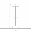 Шкаф напольный Verona AREA, 1753x600, 2 дверцы AR314
