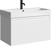 Подвесная тумба Aqwella Pure 81см, с одним ящиком, белый PUR0108WM
