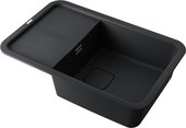 Кухонная мойка Omoikiri Tasogare 78-BL, с крылом, оборачиваемая, Artgranit, чёрный 4993750