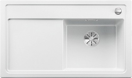 Кухонная мойка Blanco Zenar 45S, чаша справа, клапан-автомат, белый 523713