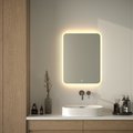 Зеркало с матированием и LED-подсветкой Defesto, 25W, 60x80см, сенсорный выключатель, тёплый белый свет DF 3817S