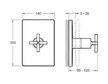 Переключатель потоков Jacob Delafon Modulo, 3 выхода, внешняя часть, хром E98736-CP