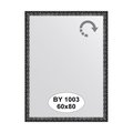Зеркало Evoform Definite 600x800 в багетной раме 38мм, чёрненое серебро BY 1003