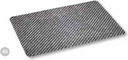Коврик придверный 40x60см промежуточный серый, полипропилен Golze Rib Line Trend 481-15-40