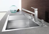 Смеситель для кухонной мойки, нержавеющая сталь зеркальной полировки Blanco Quadris 514604