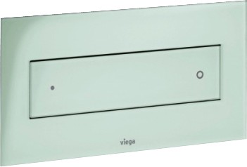 Кнопка смыва для унитаза, прозрачное стекло цвета зелёной мяты Viega Visign for Style 12 687878