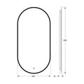 Зеркало с окантовкой Defesto Aura 40x80, LED подсветка, сенсорный выключатель, нейтральный белый свет DF 2922S