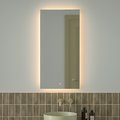Зеркало с фацетом Defesto Glow 50x100, LED подсветка, сенсорный выключатель, тёплый белый свет DF 2515S