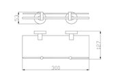 Полка для ванной RAV Slezak Colorado с ограничителем, 30см, хром COA0900/30