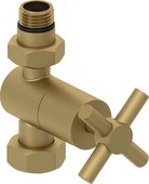 Вентиль Сунержа прямой Крест G1/2"НРxG3/4"НГ, матовое золото 032-1409-1234