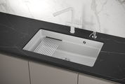 Кухонная мойка Granula Kitchen Space KS-7303U, 730x450, подстольный монтаж, кварц, Арктик 7303U, АРКТИК