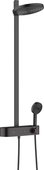 Душевая стойка Hansgrohe Pulsify S Showerpipe 260 2jet EcoSmart, ShowerTablet Select 400, матовый чёрный 24241670