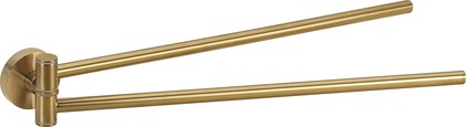 Полотенцедержатель Bemeta Sablo двойной, поворотный, матовое золото 160204190