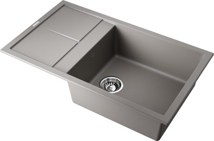 Кухонная мойка Omoikiri Sumi 86-GR с крылом, tetogranit, leningrad grey 4993564