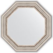 Зеркало Evoform Octagon 666x666 в багетной раме 88мм, римское серебро BY 3788
