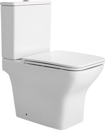 Унитаз напольный Aquatek Леон Квадро Tornado, безободковый, 630x360x815, сиденье с механизмом плавного закрывания, белый AQ2788T-00