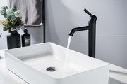 Смеситель для раковины Aquatek Классик 235, без донного клапана, чёрный матовый AQ1504MB